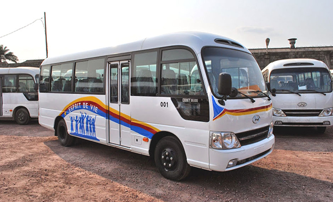Hyundai bus, Esprit de vie a Kinshasa, et bukavu bientot transport en commun Hyundai bus, Esprit de vie a Kinshasa